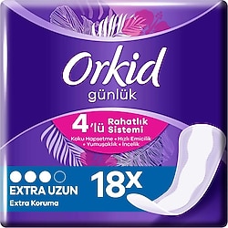 Orkid Extra Koruma Extra Uzun Günlük Ped 18'li