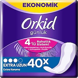 Orkid Extra Koruma Extra Uzun Günlük Ped 40'lı