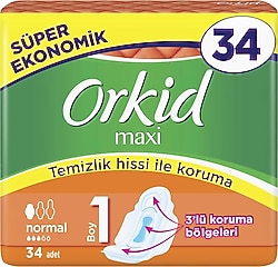 Orkid Maxi Normal Boy 1 Hijyenik Ped 34'lü 4 Adet