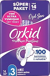 Orkid Platinum 3 Boy Uzun Ekstra 14'lü Hijyenik Ped