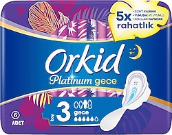 Orkid Platinum Gece Boy 3 Hijyenik Ped 6'lı