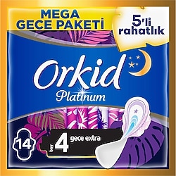 Orkid Platinum Gece Extra Boy 4 Hijyenik Ped 14'lü