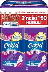 Orkid Platinum Hijyenik Ped Gece ve Gündüz 32'li Cesaret Paketi
