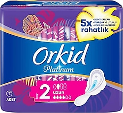 Orkid Platinum Uzun Boy 2 Hijyenik Ped 7'li
