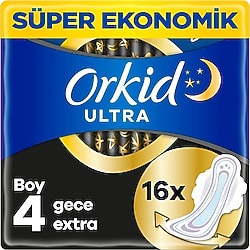 Orkid Ultra Extra Gece Boy 4 Hijyenik Ped 16'lı