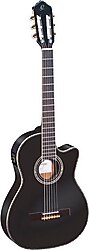 Ortega RCE145BK Thinline Siyah Elektro Klasik Gitar