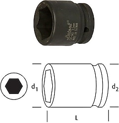 Osaka LN3446 3/4'' 6 Köşe 46 mm Havalı Lokma Anahtar