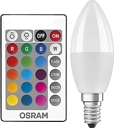 Osram 4.9 W-40 W E14 RGB Kumandalı LED Ampul