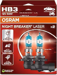 Osram Night Breaker Laser HB3 9005NL 60 W 2'li Oto Ampul