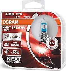 Osram Night Breaker Laser HB4 9006NL 51 W 2'li Oto Ampul