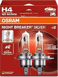 Osram Night Breaker Silver H4 64193NBS 60/55 W 2'li Oto Ampul