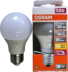 Osram Sarı Işık 8.8 W-60 W E27 LED Ampul