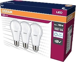 Osram Value Beyaz Işık 13 W-100 W E27 3'lü LED Ampul
