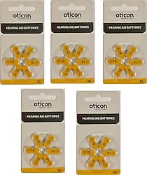 Oticon No:10 6'lı 5 Paket İşitme Cihazı Pili