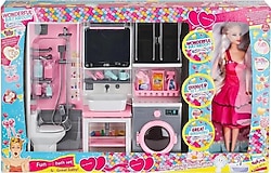 Oydaş Oyuncak 02393 Bebek ile Banyo Seti