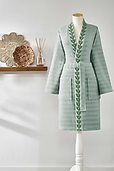 Özdilek Bergamot Nakışlı Kimono Bornoz