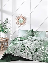 Özdilek Fronda Soft Line Saten Çift Kişilik Nevresim Takımı