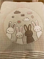 Özdilek Hello Rabbit 100x120 cm Bej Bebek Battaniyesi