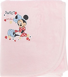 Özdilek Minnie Mouse Nakışlı Bambu Yenidoğan Bebek Pelerini