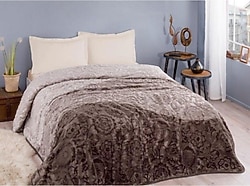 Özdilek Silver Kahve Emboss 155x215 cm Tek Kişilik Battaniye