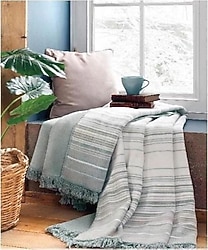 Özdilek Striped Mint 130x170 cm TV Battaniyesi