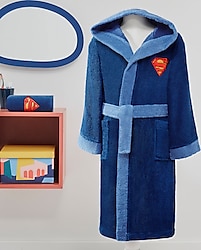 Özdilek Superman Hero Kapüşonlu Çocuk Bornoz