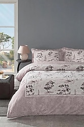 Özdilek Toile De Jouy Pudra Çift Kişilik Nevresim Takımı