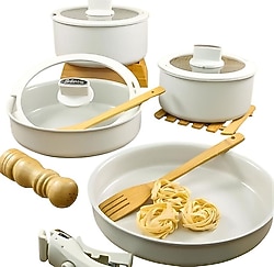 Paçi Belariva Easy Cook Çıkarılabilir Saplı 8 Parça Tencere Seti