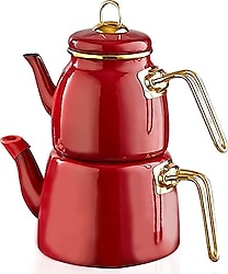 Paçi Elite Class Kırmızı Emaye Çaydanlık