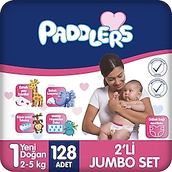 Paddlers 1 Numara Yenidoğan 128'li Bebek Bezi