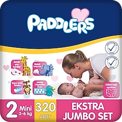Paddlers 2 Numara Mini 320'li Bebek Bezi
