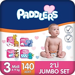 Paddlers 3 Numara Midi 140'lı Bebek Bezi