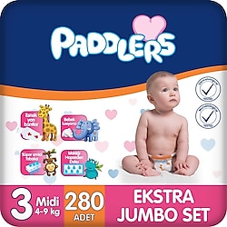 Paddlers 3 Numara Midi 280'li Bebek Bezi