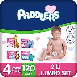 Paddlers 4 Numara Maxi 120'li Bebek Bezi