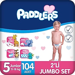 Paddlers 5 Numara Junior 104'lü Bebek Bezi