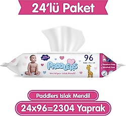 Paddlers 96 Yaprak 24'lü Paket Islak Mendil