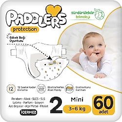Paddlers Protection 2 Numara Mini 60'lı Bebek Bezi