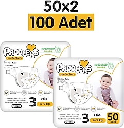 Paddlers Protection 3 Numara Midi 100'lü Bebek Bezi