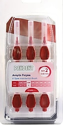 Pakdent Kırmızı U Tipi 0.5 mm 6'lı Arayüz Fırçası