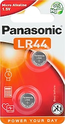 Panasonic LR44 1.5V 2'li Alkalin Düğme Pil