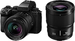 Panasonic Lumix S DC-S5 IIX + 20-60mm + 50mm Lens Aynasız Fotoğraf Makinesi