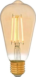 Panasonic ST64 Sarı Işık 7 W E27 Rustik LED Ampul