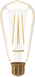 Panasonic ST64 Sarı Işık Dimmerli 7 W-50 W E27 Rustik LED Ampul