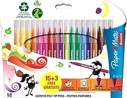 Paper Mate M Uç 15+3 Renk Keçeli Kalem