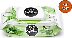 Papilion Aloe Vera 100 Yaprak 18'li Paket Islak Mendil