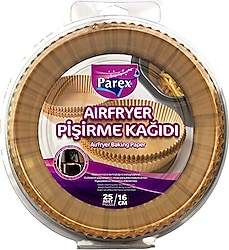 Parex Air Fryer Pişirme Kağıdı 16 cm 25'li