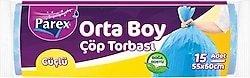 Parex Güçlü Orta Boy Çöp Poşeti 15'li
