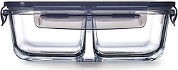 Paşabahçe Lockie Lock 530286 2'li 1010 ml Bölmeli Cam Saklama Kabı