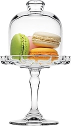 Paşabahçe Mini Patisserie 96457 Kapaklı ve Ayaklı Cam Fanus
