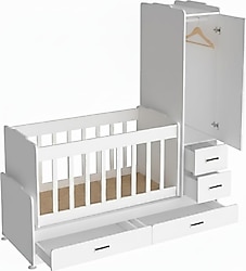 Patiko Swing SW-262 Dolaplı Büyüyen Beşik